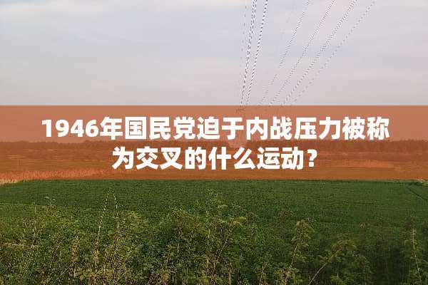 1946年国民*迫于内战压力被称为交叉的什么运动？