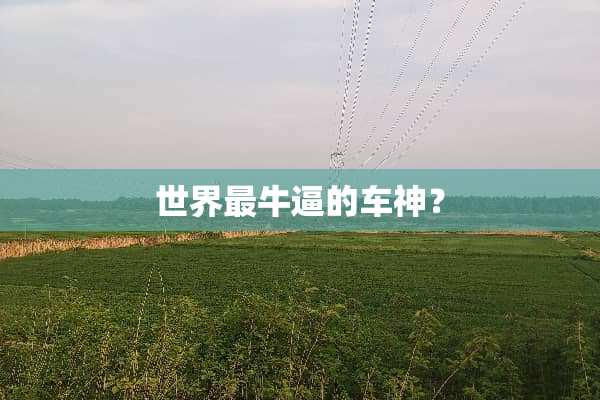 世界最**的车神？