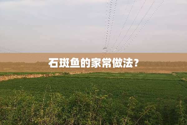 石斑鱼的家常做法？