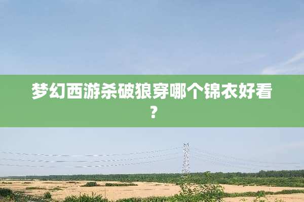 梦幻西游***穿哪个锦衣好看？