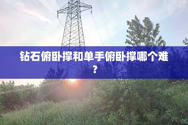 钻石俯卧撑和单手俯卧撑哪个难？