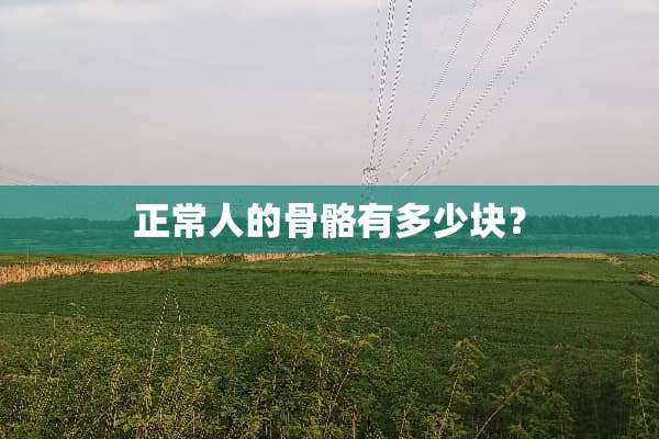 正常人的骨骼有多少块？