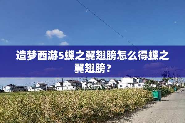 造梦西游5蝶之翼翅膀怎么得蝶之翼翅膀？
