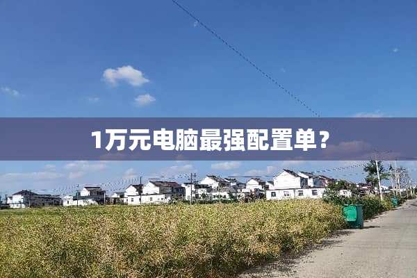1万元电脑最强配置单？