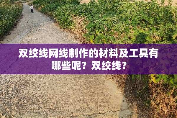 双绞线网线制作的材料及工具有哪些呢？双绞线？