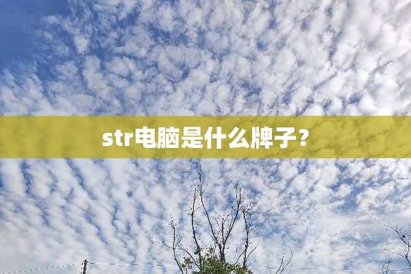 str电脑是什么牌子？