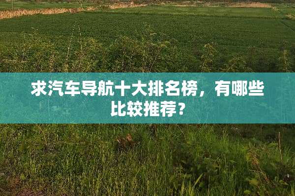 求汽车导航十大排名榜，有哪些比较推荐？