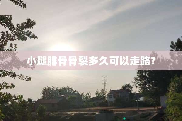 小腿腓骨骨裂多久可以走路？