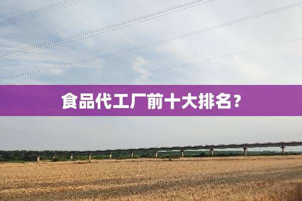 食品代工厂前十大排名？