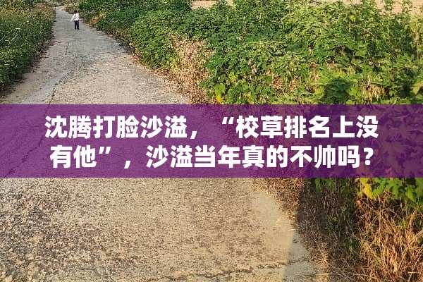 沈腾打脸沙溢，“校草排名上没有他”，沙溢当年真的不帅吗？
