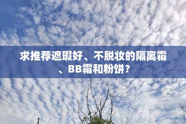 求推荐遮瑕好、不脱妆的隔离霜、BB霜和粉饼？