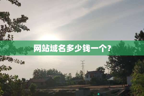 网站域名多少钱一个？