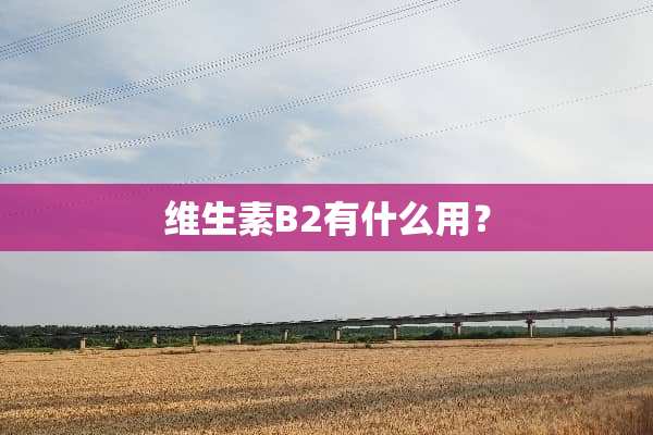 维生素Β2有什么用？