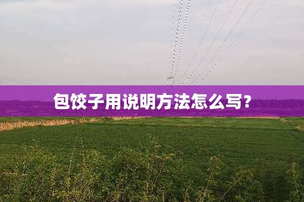 包饺子用说明方法怎么写？