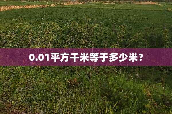 0.01平方千米等于多少米？