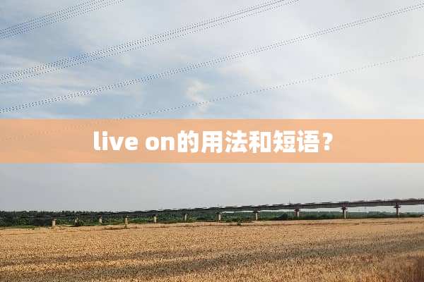 live on的用法和短语？