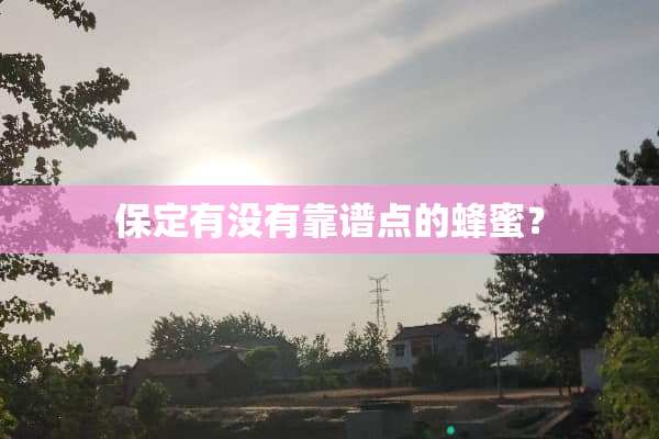 保定有没有靠谱点的蜂蜜？