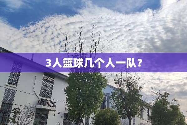 3人篮球几个人一队？