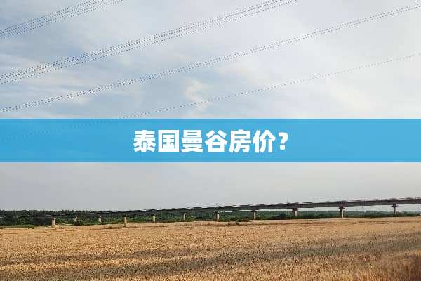 泰国曼谷房价？
