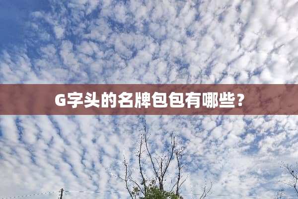 G字头的名牌包包有哪些？