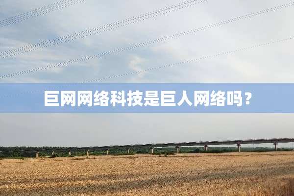 巨网网络科技是巨人网络吗？