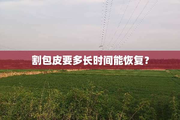 割包皮要多长时间能恢复？