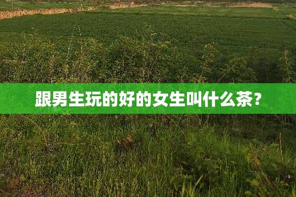 跟男生玩的好的女生叫什么茶？