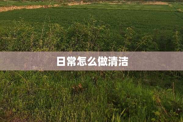 日常怎么做清洁