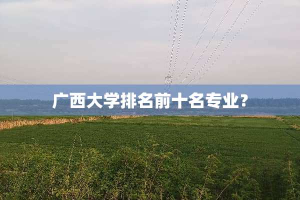 广西大学排名前十名专业？