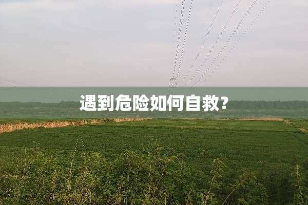 遇到危险如何自救？