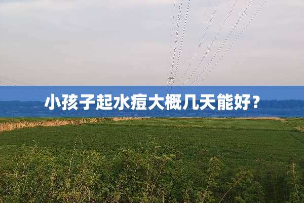 小孩子起水痘大概几天能好？