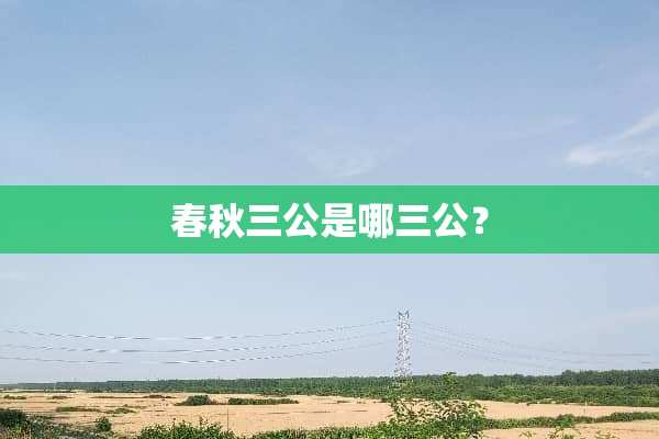 春秋三公是哪三公？