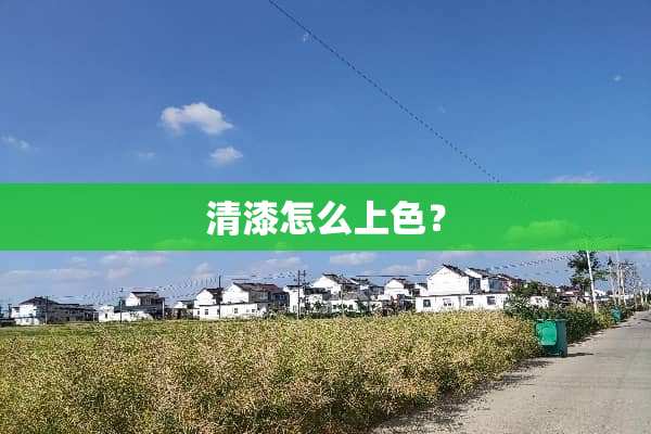 清漆怎么上色？