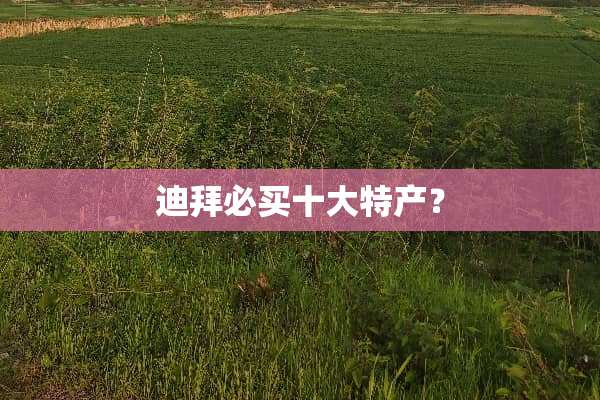 迪拜必买十大特产？
