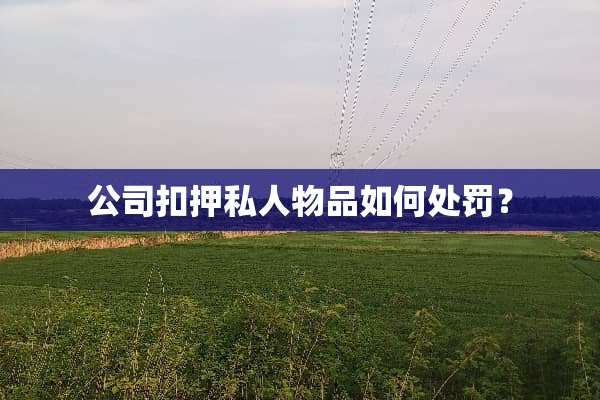 公司扣押私人物品如何处罚？