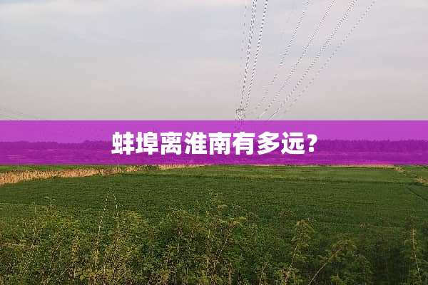 蚌埠离淮南有多远？