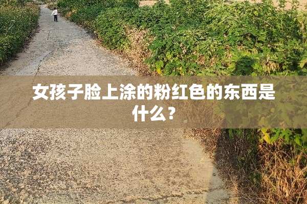 女孩子脸上涂的粉红色的东西是什么？