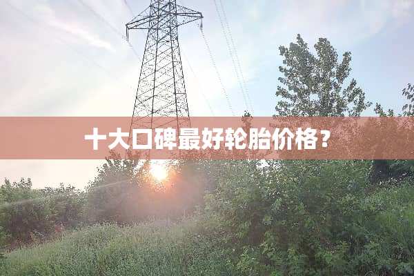 十大口碑最好轮胎价格？