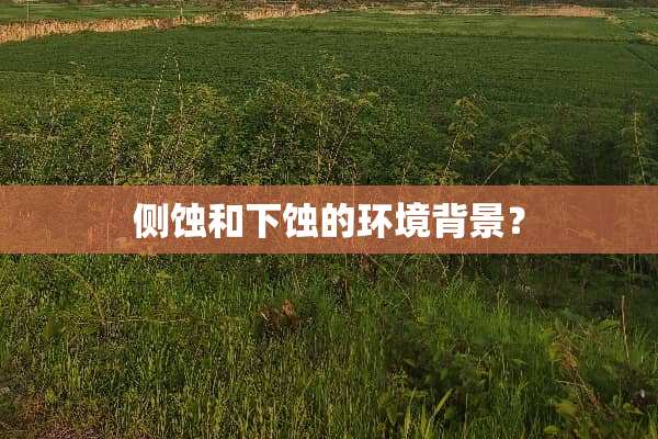 侧蚀和下蚀的环境背景？