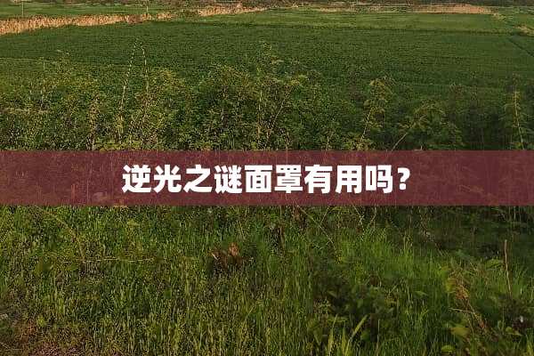 逆光之谜面罩有用吗？