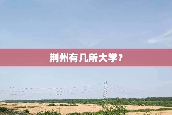 荆州有几所大学？