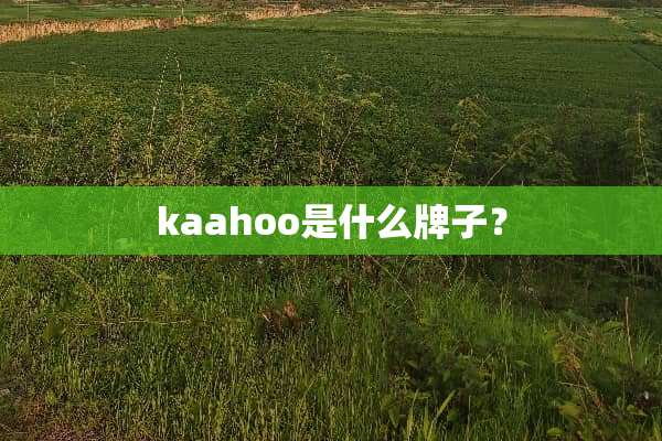 kaahoo是什么牌子？
