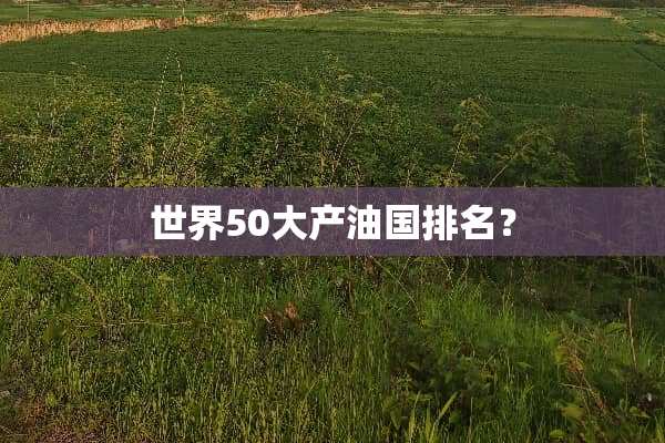 世界50大产油国排名？