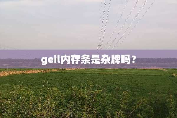 geil内存条是杂牌吗？