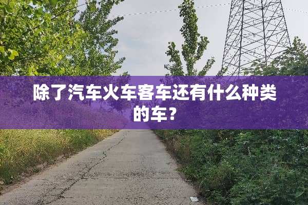 除了汽车火车客车还有什么种类的车？