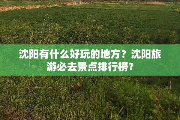 沈阳有什么好玩的地方？沈阳旅游必去景点排行榜？