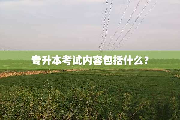 专升本考试内容包括什么？