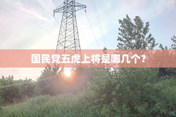 国民*五虎上将是哪几个？