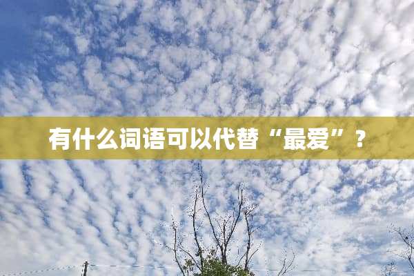 有什么词语可以代替“最爱”？