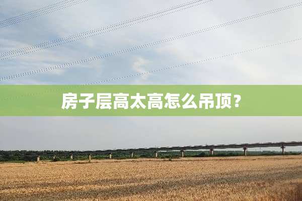 房子层高太高怎么吊顶？